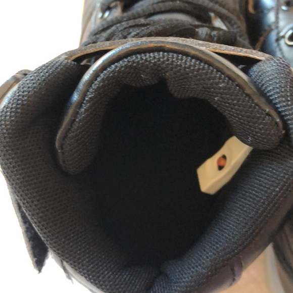 EUC High Top LED Black Vegan Leather Light Up USB Flashing Sneakers for Kids - Picture 7 of 17